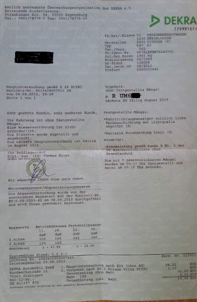 Xantia TÜV-Thread