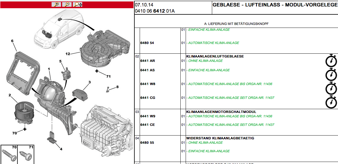 Schaltplan Citroen C4 Picasso