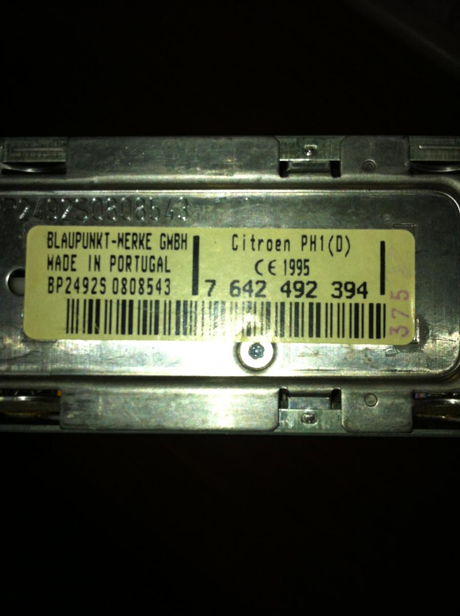 Xantia X1 Break Radio Blaupunkt Kasette