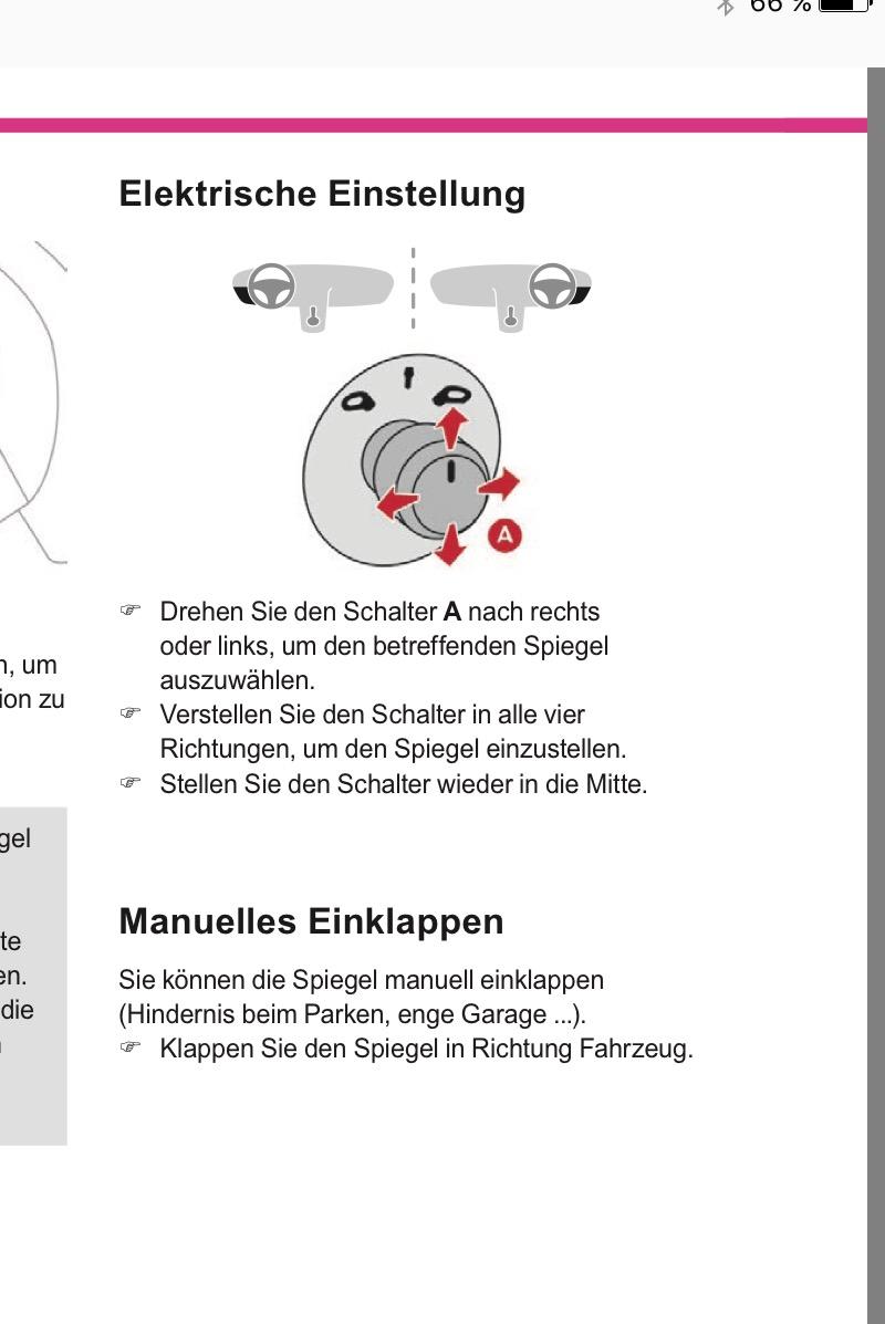 C3 Seine Spiegel einklappen - C-Zero, C1, C2, C3, C4, C4-Aircross