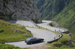 Citroen SM auf der Tremola-Passtrasse am San Gottardo, CH