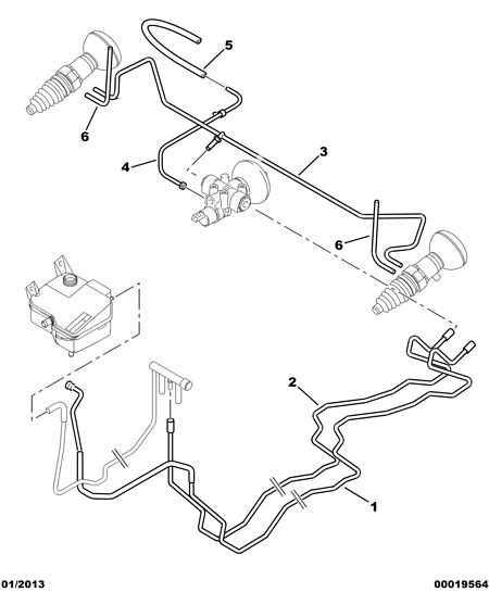 C5II Welcher LDS Rücklaufschlauch an der Hinterachse?