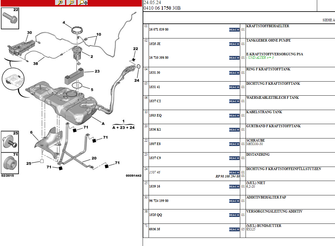 Berlingo BJ 2014 Abgas System