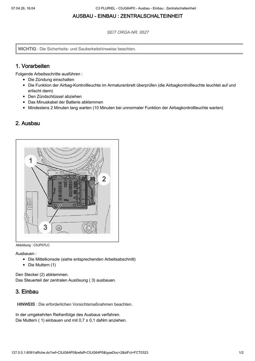 C3 PLURIEL - C5JG64P0 - Ausbau - Einbau _ Airbag_Zentralschalteinheit-1.jpg